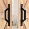 2PCS Sliding Door Pull Handles for Barn Doors Sheds Garages Made from Aluminum Alloy Heavy Duty with Ergonomic Design