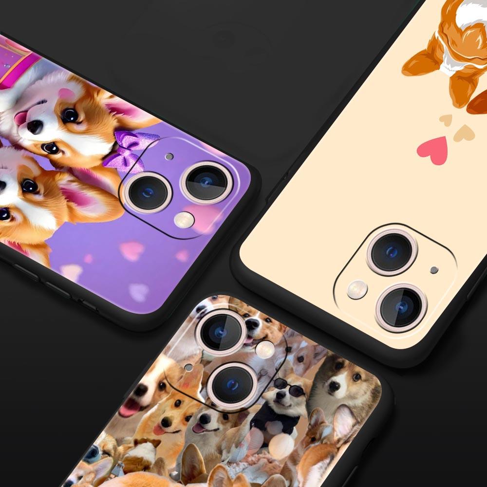 Cute Corgi Dog Phone Case Cover for iPhone 17 16 15 14 13 12 Pro Max 11 Pro Max 17 AIR Plus Shockproof Soft TPU Shell Fundas Bag