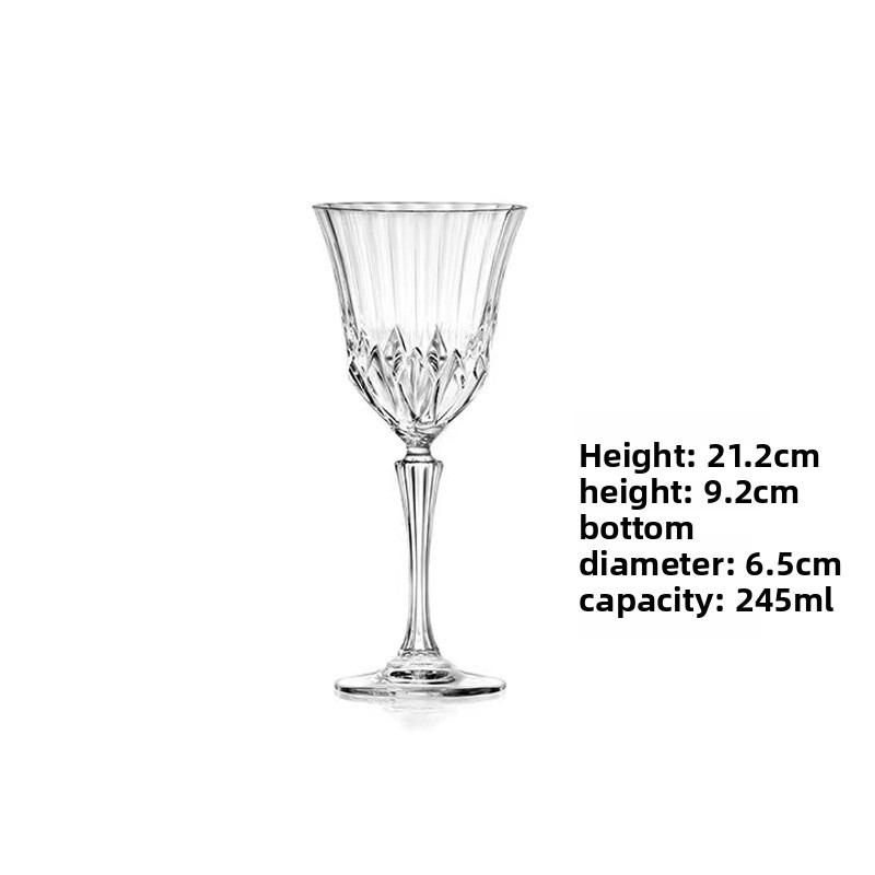 European Palace Style Champagne Glass High Stem Cocktail Martini Diamond Wine Cup Crystal Like Barware Set for Party Wedding