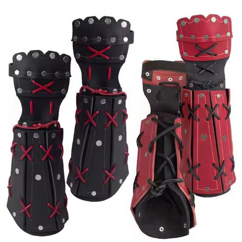 Ninja Samurai Rustning Armbeskytter Lang Hanske Viking Ridder Cosplay Kostyme Fantasi Hanske Armbånd