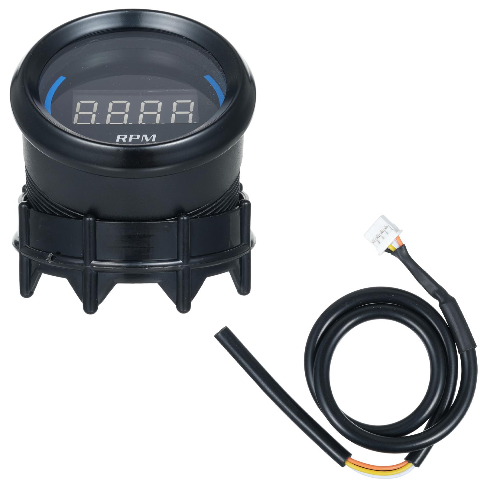 2\  52Mm Car Tacho Gauge Digital LED Tachometer 0-9000 RPM for Car Trucks