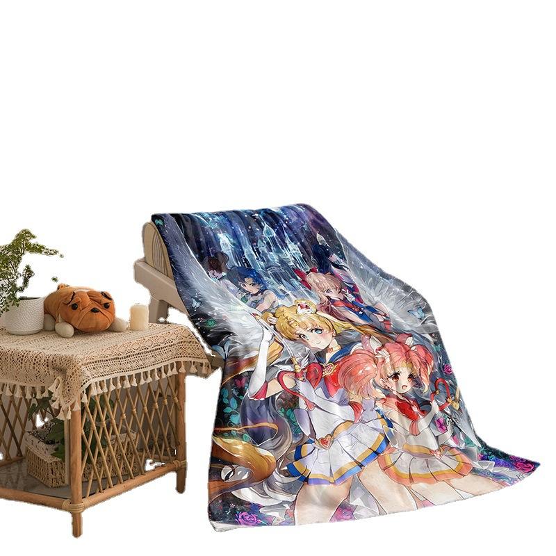Cartoon Beautiful Girl Series Double-Sided Flannel 3D Digital Printing Blanket Blanket