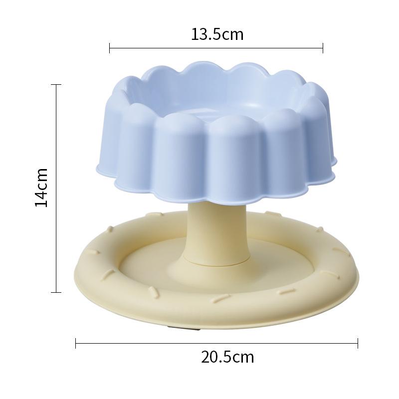 

Creative Cute Cake Stainless Steel Dog Cat Bowl Non-Slip Elevated Anti-Spill Neck Guard Pet Feeder Drinking Feeder Pet Supplies A5