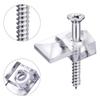 20/40 Pezzi Clip di Montaggio Specchio in Plastica Ganci Trasparenti Porta Specchio per Parete