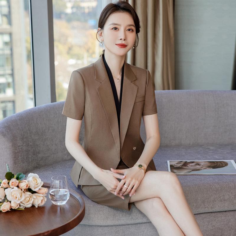 Women's 2024 Summer Slimming Professional Two-Piece Blazer Suit Set