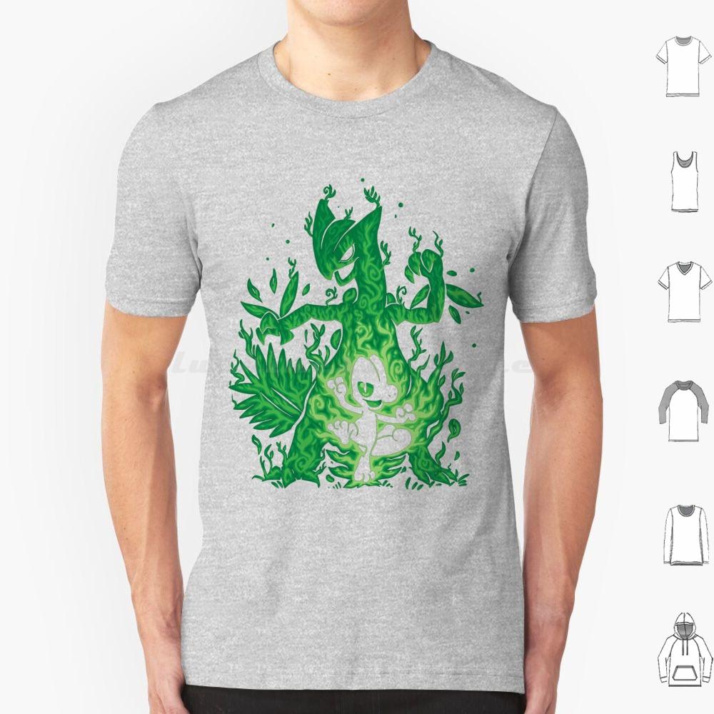 Silhouette : Grass Lizard Evolution T Shirt Big Size 100% Cotton Silhouette Evolution Generation 3 Pókèmón P ? K ? Chü Tr ? ? ? S