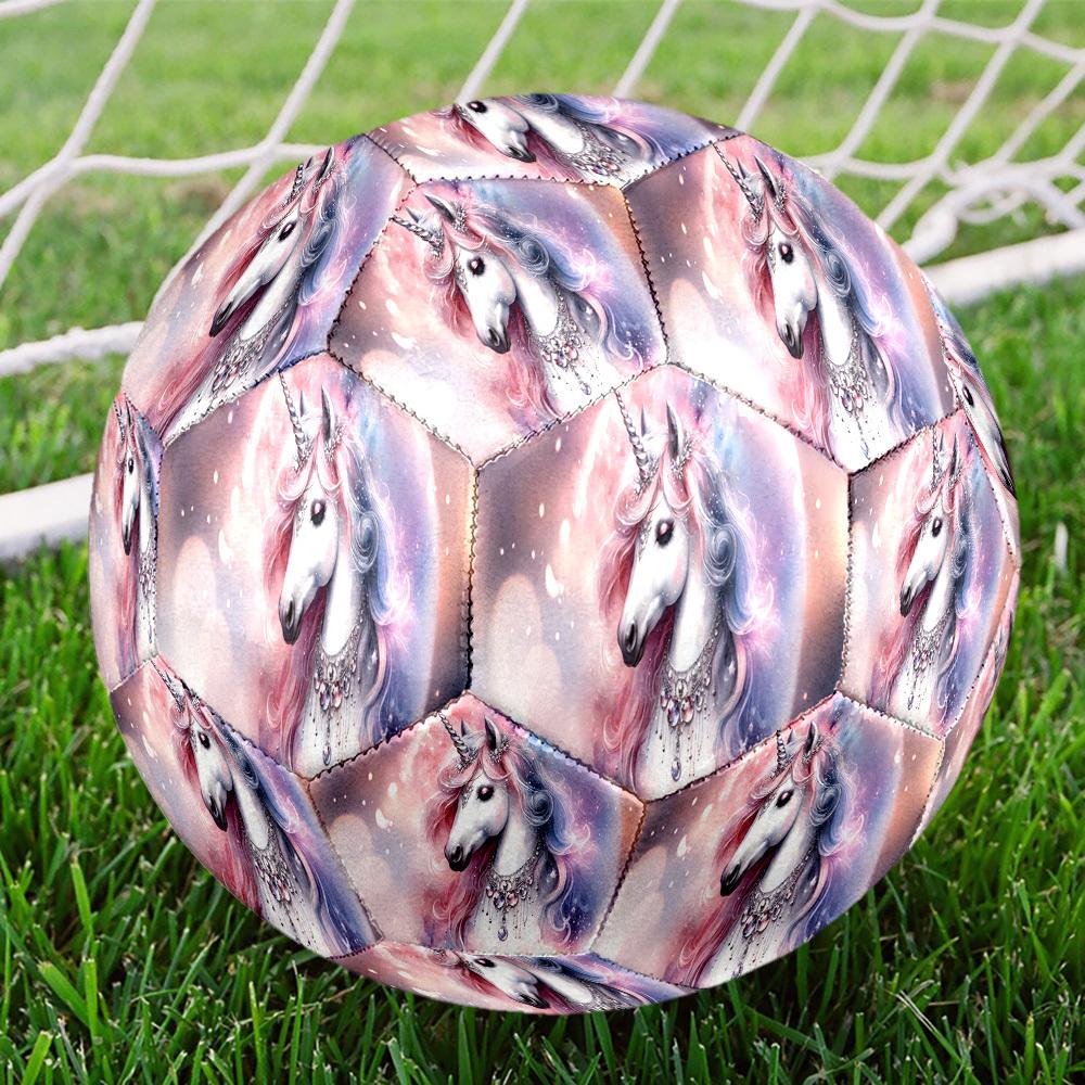 1pc Magical Unicorn Dreams Size 5 Soccer Ball Professional Match Training Football Indoor &Outdoor Sports Ball Lightweight Durable C6576