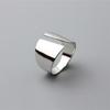 New Fashion Irregular Wide Face 925 Sterling Silver Jewelry Smooth Temperament Geometric Personality Opening Rings TYB9