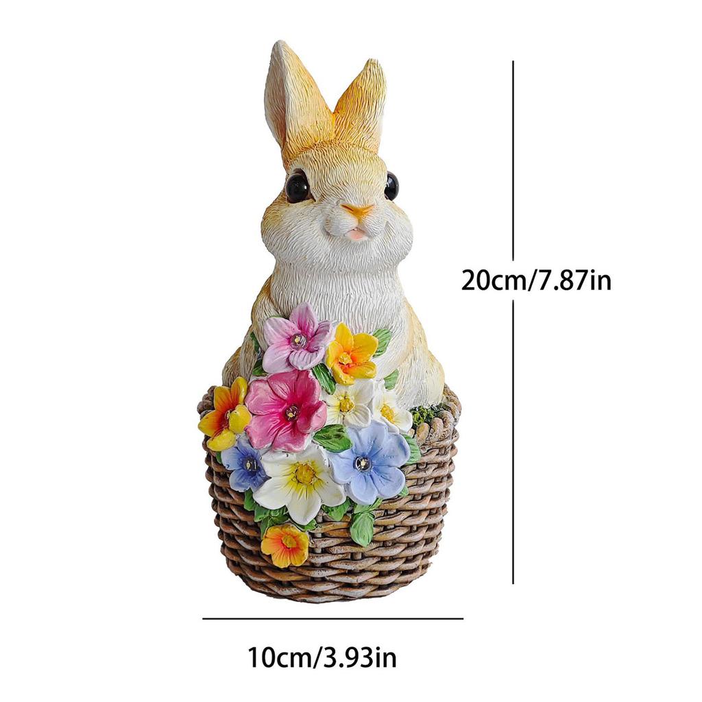 Bunny Statue Creative Rabbit Garden Ornaments To Decorate The Courtyard Outdoor Resin Crafts Cartoon Animal Sculptures