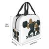 Dwayne Johnson And Kevin Hart Gym Cartoon Insulated Lunch Bag for Women Kids Portable Food Boxes Thermal Lunch Box Tote