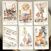 12x7cm Doppelt geprägtes Tarot-Deck in moderner Farbgebung 78 Aquarell-Tarotkarten basierend auf RWS-Bildsprache Ästhetische Divinationskarten