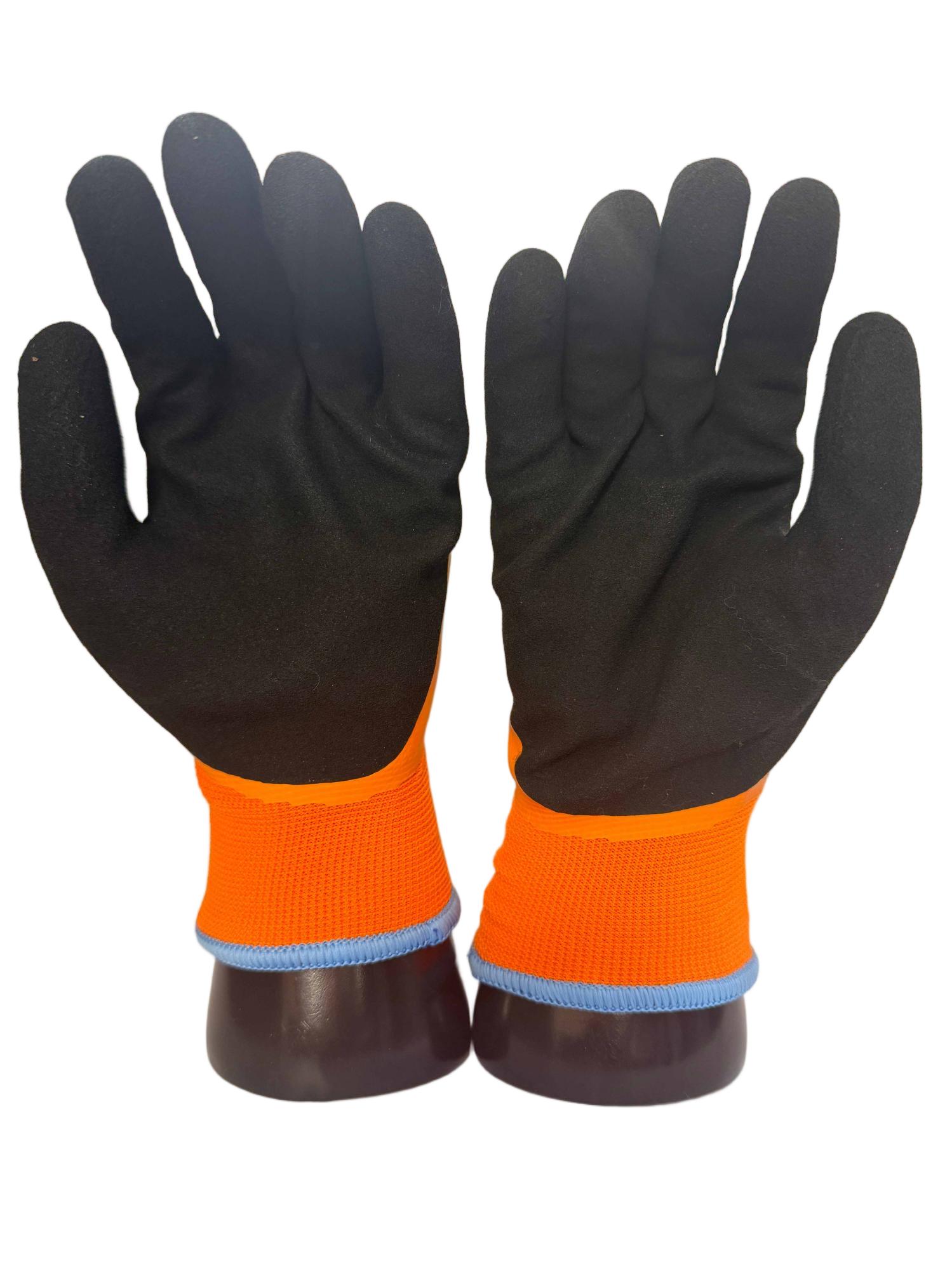 Bulk Supply Industrial Safety Work Gloves Unisex Winter Work Gloves Thumb Fully Dipped Work Gloves Safety for Construction (Black,Customized Size)