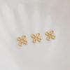 14K Gold Plated Smooth Snowflake Clover Bead Connector for DIY Jewelry