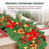1.8/2.7M Holiday Decoration Rattan Xmas Garland Red Berrys Branches Stylish DIY Wreath Party Decoration For Home Wall Door