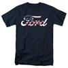 Ford American Flag Logo T-Shirt Men's Graphic Tee S-5XL Officially Licensed