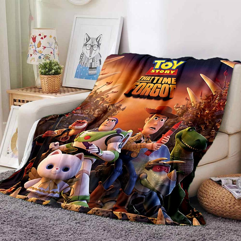 1pc Toy Story Adventure Flannel Blanket,Ultra Soft Warm Plush Throw for Home Bedroom Bed Sofa Cover Camping Picnic Gift Y71717