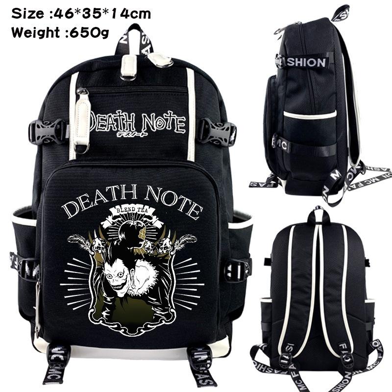 Death Note Day Man Full Color Printed Backpack Double White Edge Decorated Student Bag Computer Bag Travel Bag
