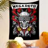 Megadeth Tapestry Wall Hanging, Heavy Metal Band Album Poster Art, Rock Wall Decor for Bedroom Living Room Dorm