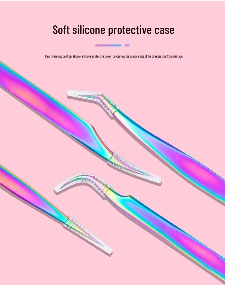 Golden Feather Precision Eyelash Extension Tweezers Set