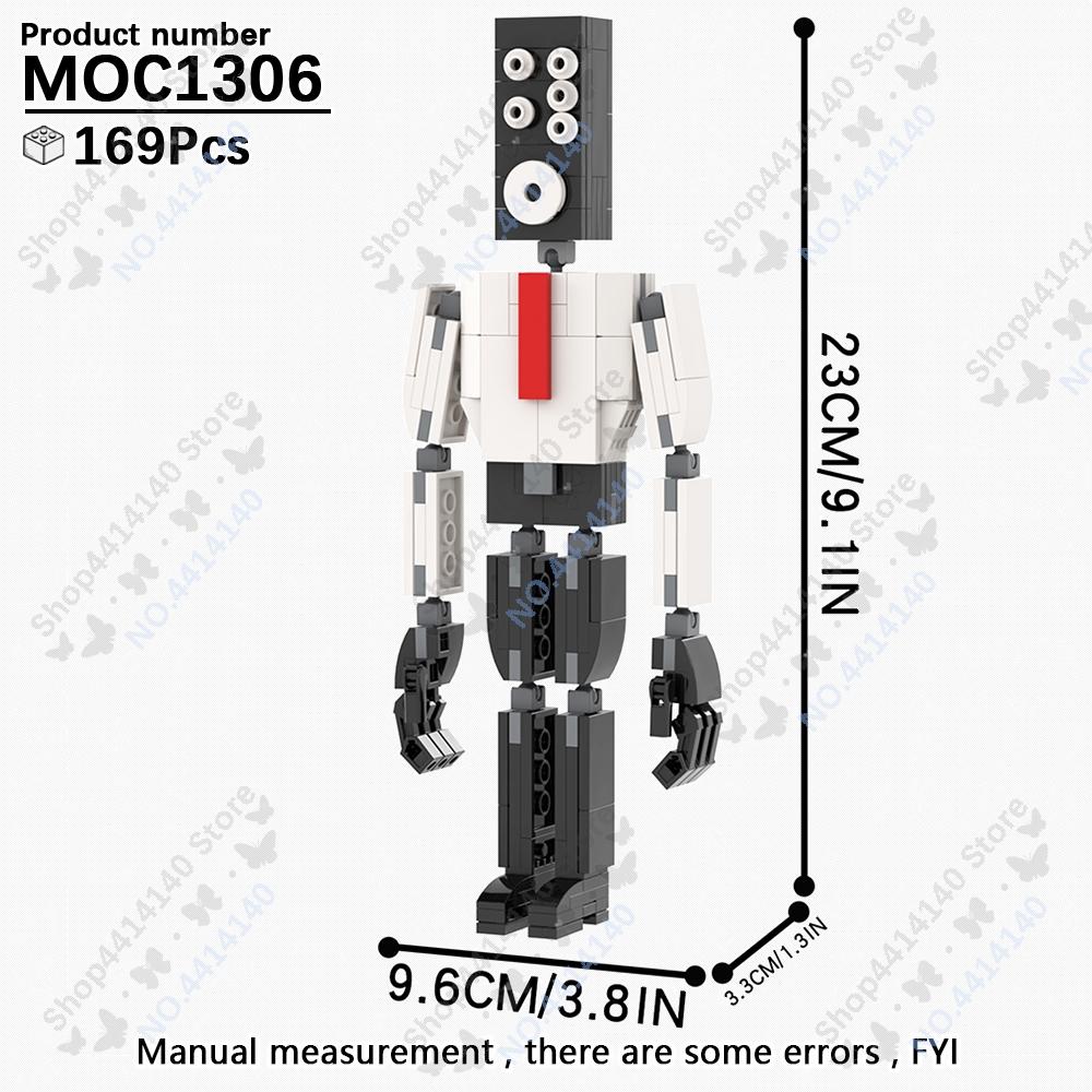 MOOXI Animeserie Skibidi Toalett Figurer Monitorfolk Lydmann Byggeklosser Modell MOC Kloss DIY Montessori Leke Barnegaver