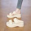 Premium Thick-soled Cool Slippers Women's Summer Outer Wear 2025 New Models Are Not Tired To Increase the Height of the Feet, Soft-soled Beach Sandals