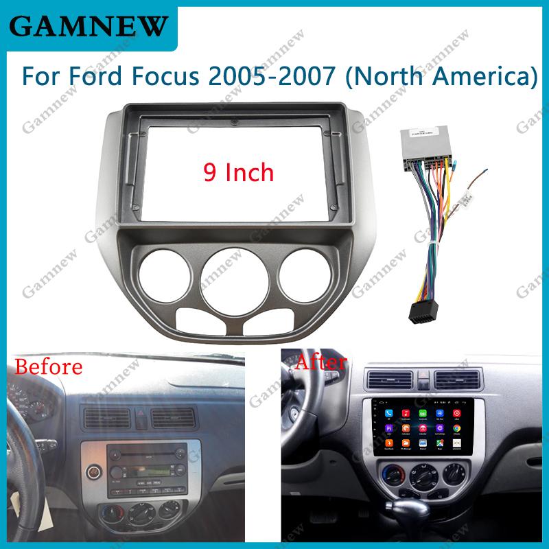 9 Inch Car Frame Fascia Adapter Android Radio Dash Fitting Panel Kit For Ford Focus 2005-2007 (North America)