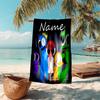 Personalized customized proof beach towel with Rainbow Friends pattern - soft, absorbent,quick-drying,perfect swimming,camping&bathing
