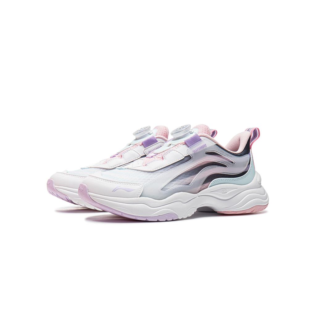 Li Ning Kids Sports Lifestyle Series Color Block Comfortable Shock Absorption Low Top Casual Shoes Kids Casual Shoes YKCV202-8