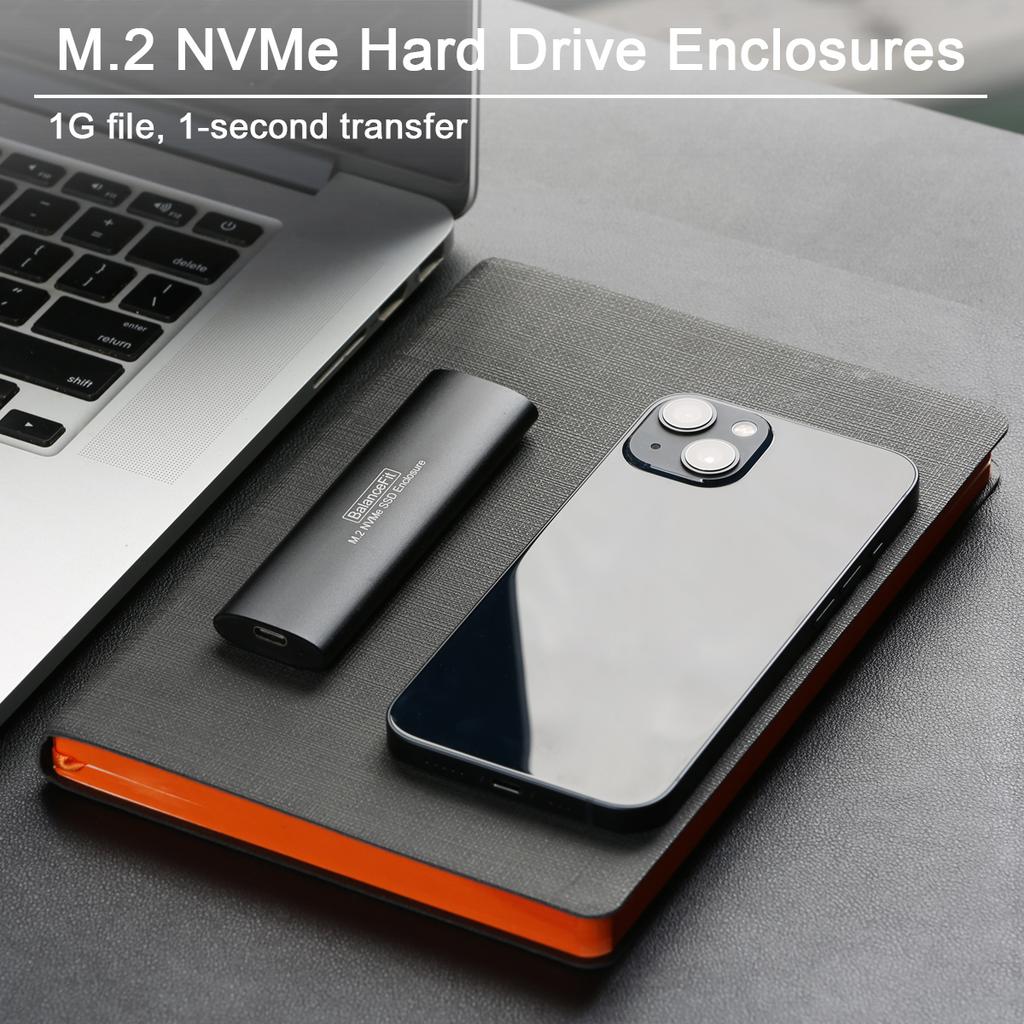 Xiaomi M.2 NVMe SSD Enclosure Aluminum Case USB C 3.1 Gen2 10Gbps to NVMe PCIe External Box for 2230/2242/2260/2280 M2 NVMe SSD Case