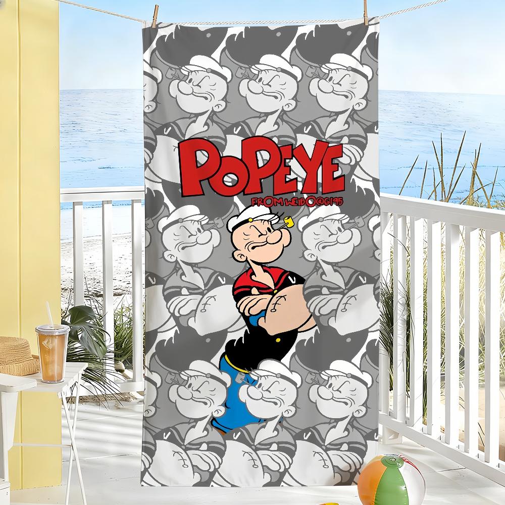 Cartoon P-Popeye-S Cool Towel Soft Pool Gift For Travel Gym Shower Camping Quick Dry Sports Large Beach Towels