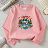 Kids Crewneck Long Sleeve Sweatshirt,Happy Camper Mountain Adventure Trail Print