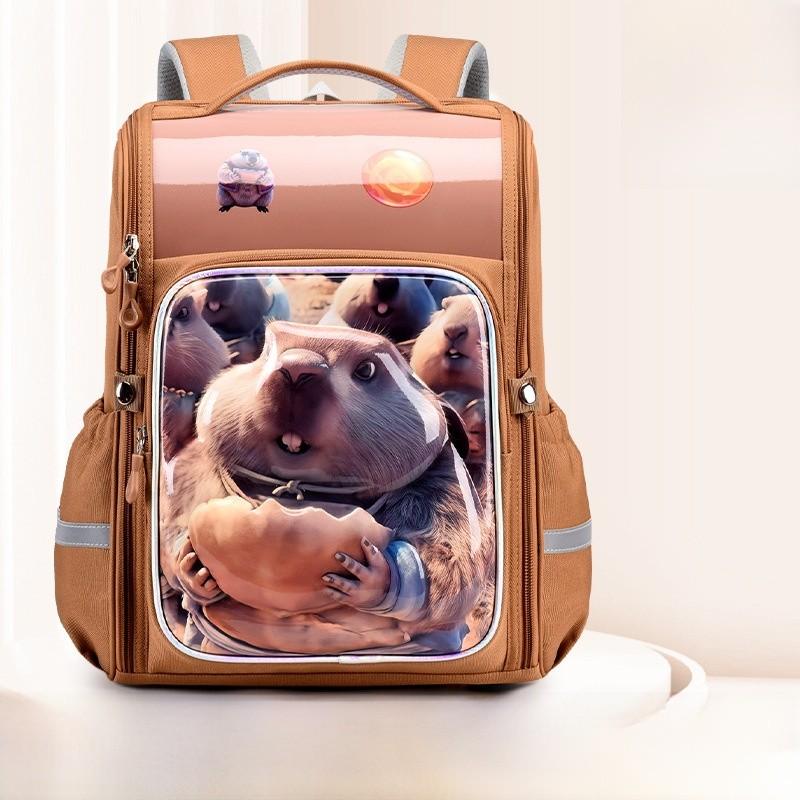 Cartoon Children Nezha Backpack With Spacious Storage For Students Elementary