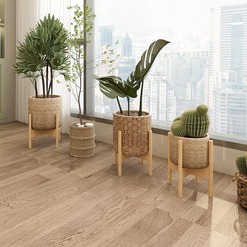 Cross-Shaped Floor Flower Stand - Succulent & Bonsai Display Rack for Living Room or Balcony