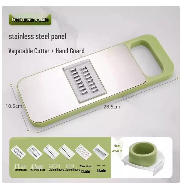 Stainless Steel Multifunctional Vegetable Cutter and Grater with Hand Protector