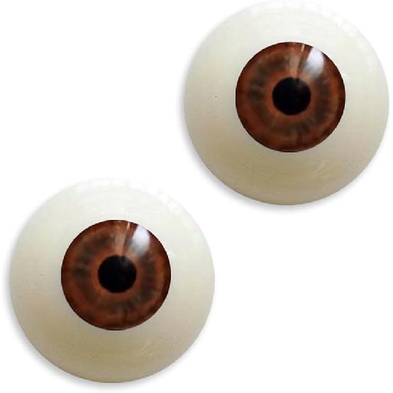 Realistic Acrylic Halloween Eyeball 4 Pairs Half Round Plastic Eyeball Doll Making Eyes Halloween Decor Props 1.18 in Fake Eyes, Black, Brown, Green,