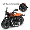Alloy Motorbike Toy Model Highly Simulation Children Kid Pull Back Vehicle Toy(Orange )