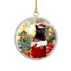 2D Black Cat Christmas Pendant Cartoon Vibrant Black Cat Christmas Ornaments  New Year