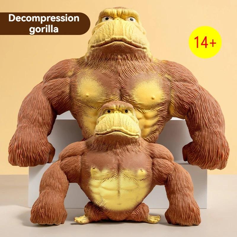 Stretchy Glue-Sand Filled Rubber Gorilla Soft Monkey Stress Relief Toy Animal High-Elastic Stretchable Action Figure Toy