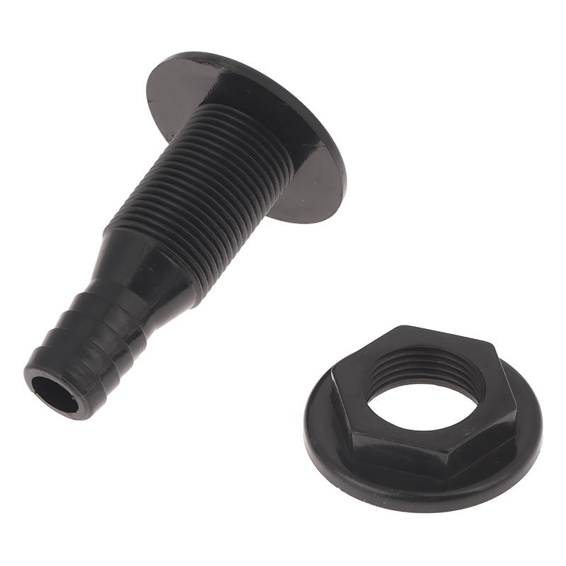 מחבר מעבר גוף לסירה 3/4 אינץ ישר פלסטיק ABS צימוד צינור יציאת ניקוז אביזר פתח ניקוז דרך גוף