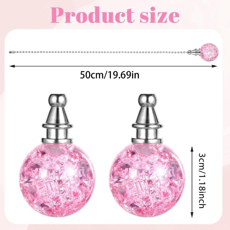Upgrades Pink Rhinestones Ceiling Fan Pull Chain Extenders Strong Hardware Bathroom Light Switches Replacement for Homes