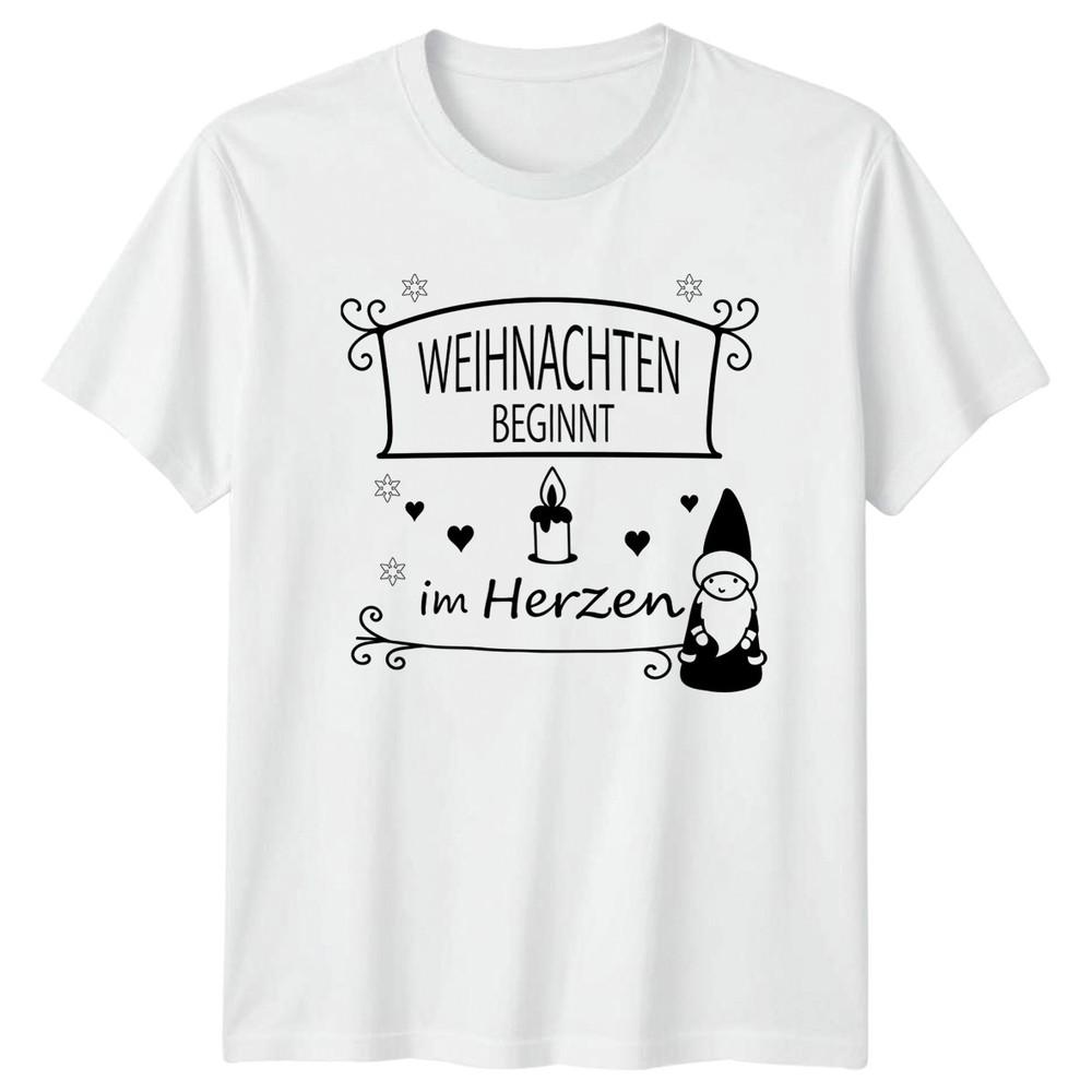 Weihnachten Beginnt Im Herzen TShirt Gnome Christmas Gift For Him And Her S