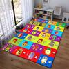 Colorful Alphabet Animals Rug Design Non-slip rug suitable for living room and bedroom sofas.