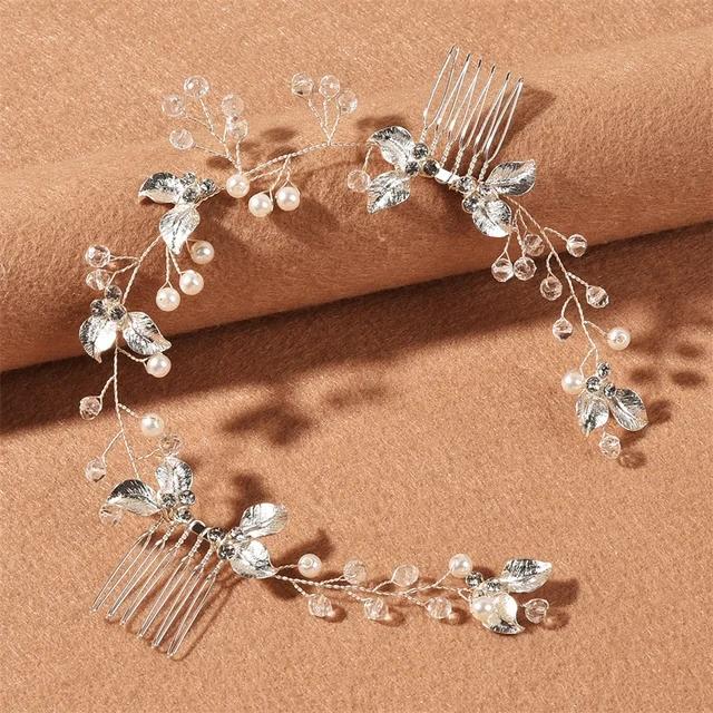 Korean Fashion Imitated Pearl Crowns Girls Bridal Wedding Headband Floral Flower Headband for Girls Adult Hair Accessories