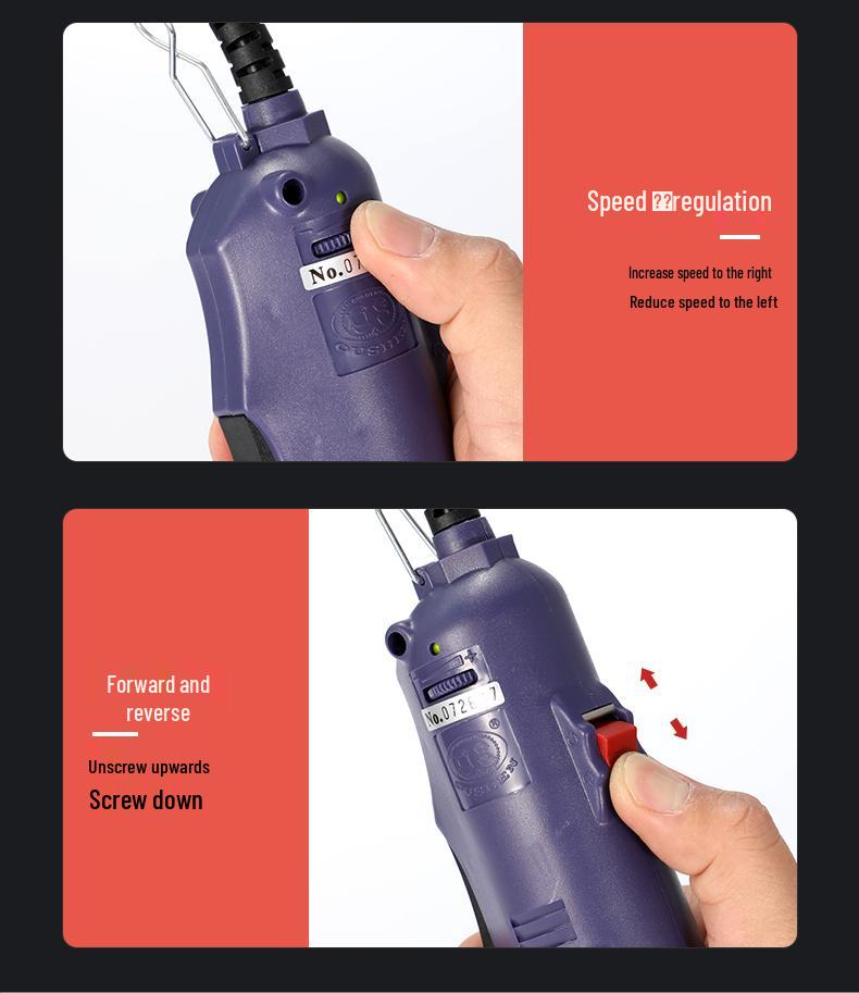 Oushen 801800 Electric Screwdriver Set with High-Quality Motor and Straight Handle for Household Use