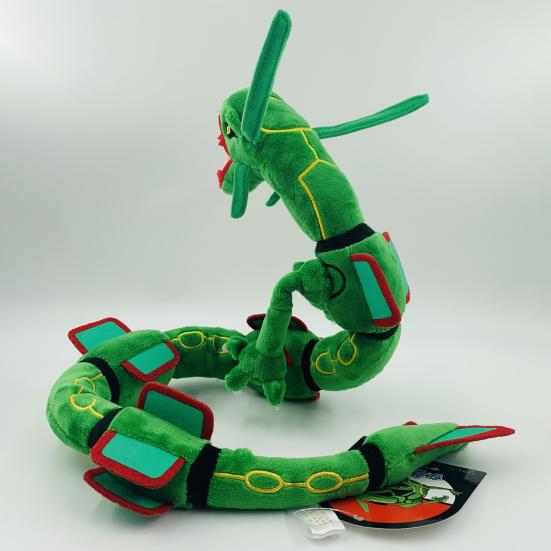 80cm Rayquaza Plush Toy Built-in Skeleton Cute Anime Character Dragon Doll Plushies Sofa Ornament Collectible Japan Anime Pokemons Figure Stuffed