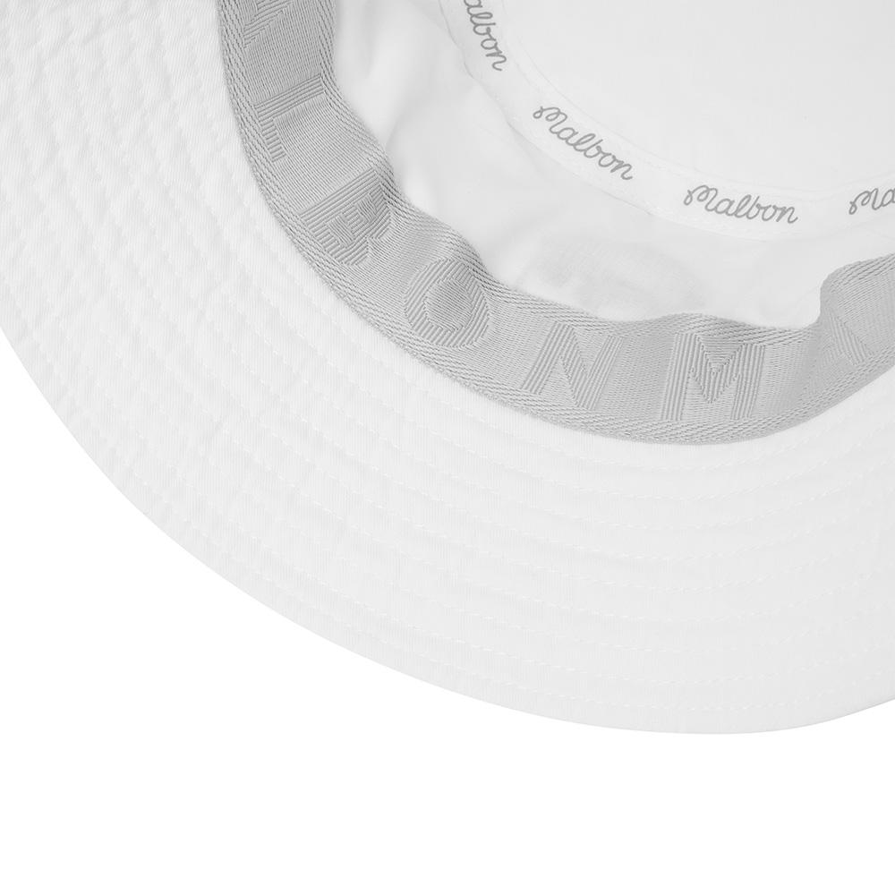 MALBON GOLF New Basic Logo Bucket Hat Ivory