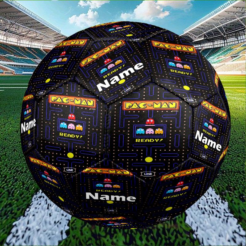 Custom Name Personalized PAC-A Print Size 5 Soccer Ball Training & Match Football, for Team, Kicking, Gift for Football Enthusiasts