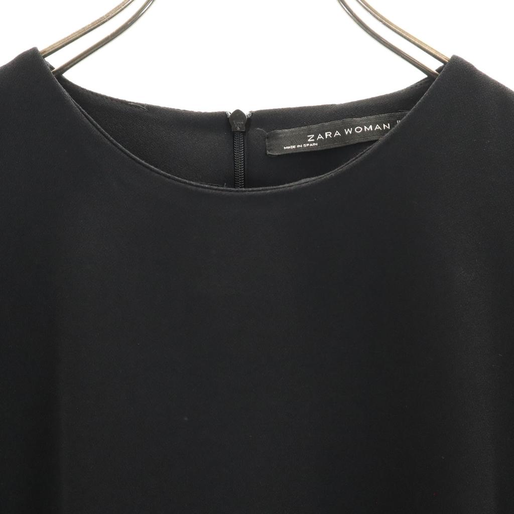 ZARA WOMAN Made In Japan Short Sleeve Long Dress L Black Women Used