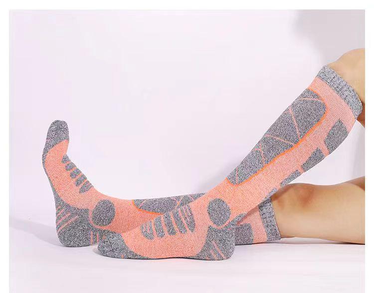 Unisex Quick-Dry Wool Ski Socks for Children and Adults - Warm, Long, and Ideal for Outdoor Sports