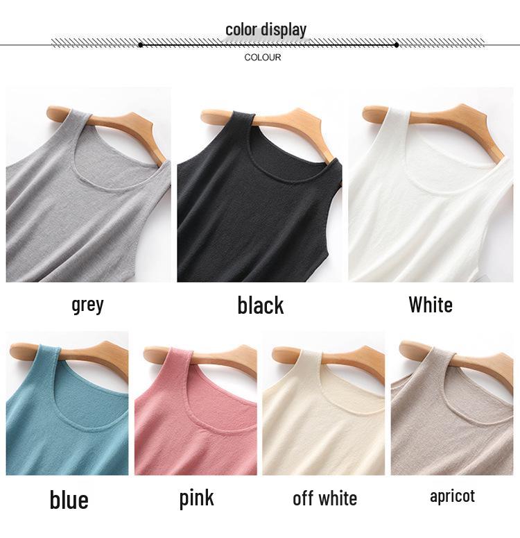 Women's Round Neck Sleeveless Sweater: New Autumn/Winter Knit Top, Versatile Slim Fit Vest for Layering.